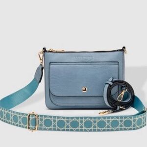 LOUENHIDE Lizzie Ezra Crossbody Bag Purse Chambray Blue NEW NWT
